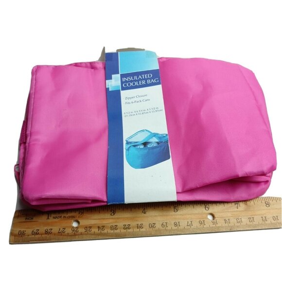 Travel Insulated Cooler Bag 6 Can Fit Soft Sided Portable Handle Fold Down - Picture 3 of 4